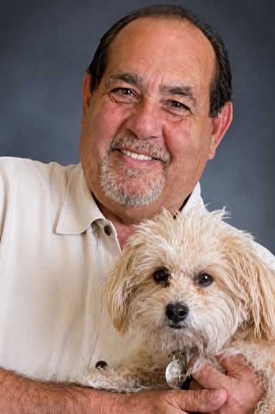 Randy Bell with his dog Daisy