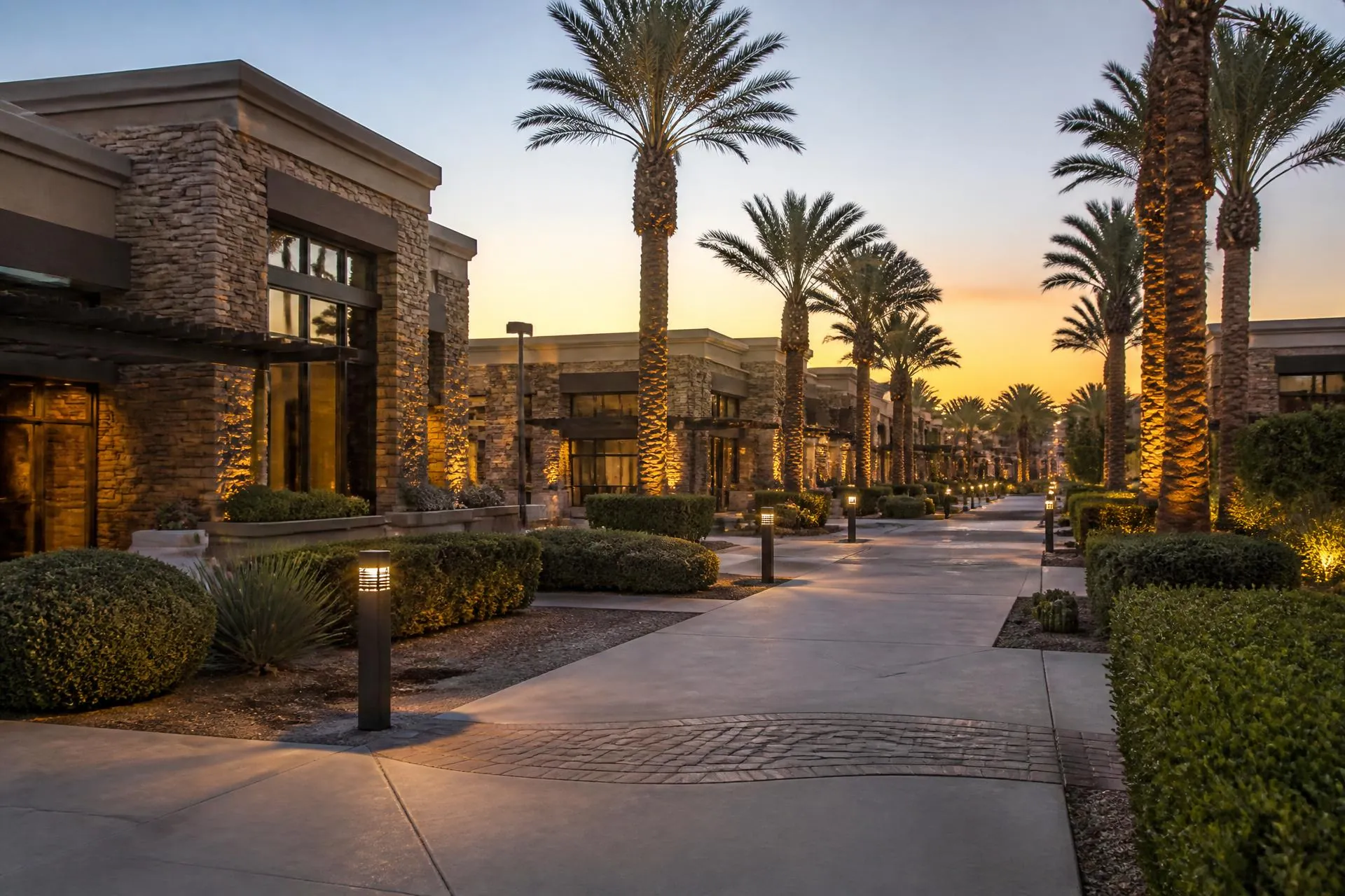 Henderson, Nevada neighborhood at sunset